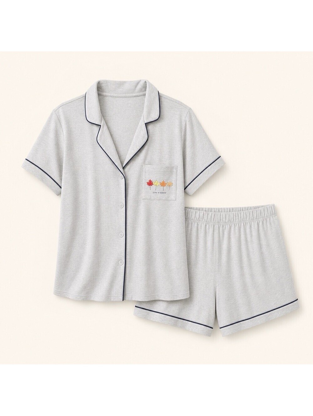 Life Is Good Women's 2 pc Sleepwear Pajama Set PJs  Shirt Shorts Sz XL
